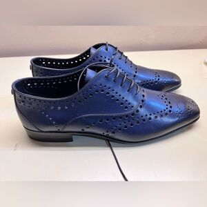 NWT Roberto Cavalli Blue Oxford Shoes with Broguing
